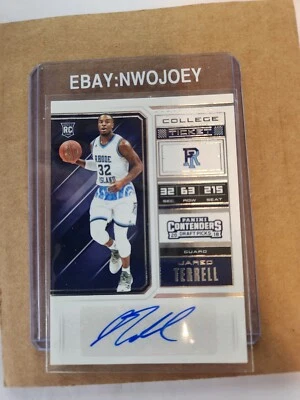 JARED TERRELL 2018 PANINI CONTENDERS #99 DRAFT PICKS COLLEGE TICKET ROOKIE AUTO - Image 1 of 2