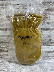 Guantes de manopla de cuero de vaca aislados con relleno de fibra forrados de lana cálidos RefrigiWear - Imagen 1 de 6