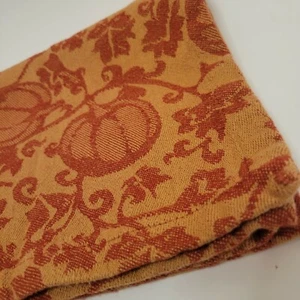 Pumpkin Vine Fall Harvest Heavy Cloth Napkins Set-4 Embroidered Orange Marigold - Picture 1 of 7