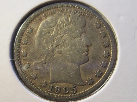 1905 Barber Quarter   Fine Cond  - Full LIBERTY   Lot# 2022-41 Cover