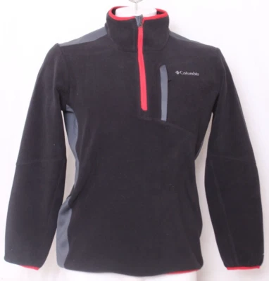 Columbia 1/2 Red Zip Black Pocket Omni-Heat Thermal Fleece Pullover Men's M - Image 1 of 4