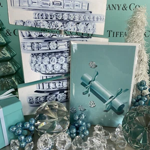 Tiffany&Co Holiday Greeting Card Envelope Blue Diamonds Novelty 7”x5” - Picture 1 of 9