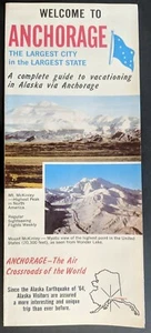 1960s WILLKOMMEN To ANCHORAGE Alaska Vintage Prospekt Tourismus Fotos - Bild 1 von 3