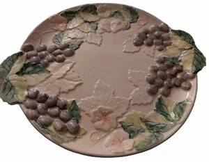 Hand painted serving tray with leaf handles - Picture 1 of 7