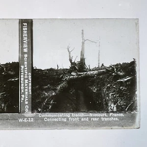 Fisherview Glas WWI STEREOGRAPH Karte Stereoview PLATE - Foto Dia W-E-12 - Bild 1 von 7