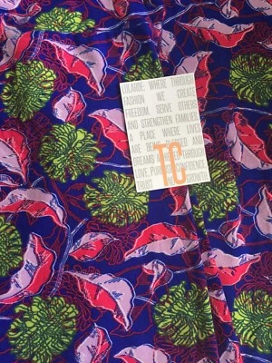Lularoe TC Tall Curvy Leggings Solid Purple Hawaiian Floral Unicorn Pants 🦄 EUC Foto 1 de 4