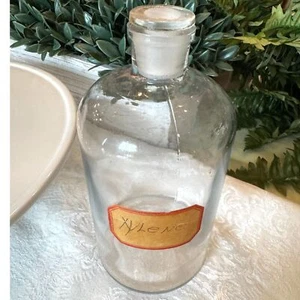 Vintage Glas Apothekerflasche, Apothekenflasche mit Stopfen - Bild 1 von 6