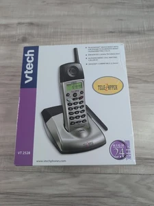 vtech phone 2.4ghz model vt 2528 colors black and silver - Picture 1 of 8