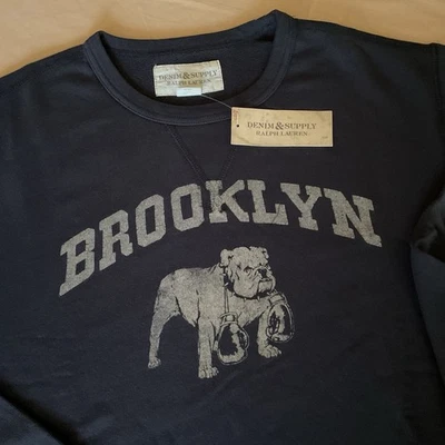 Denim Supply Ralph Lauren Brooklyn Fighting Bulldog Boxing Cotton Sweatshirt XXL - Image 1 of 4