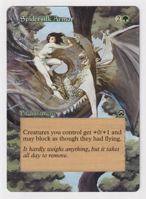 Altered Spidersilk Armor MP Mercadian Masques MTG Magic Hand Painted Unique Art! - Image 1 of 2