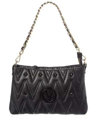 Valentino By Mario Valentino Vanille Diamond Leather Shoulder Bag Women's Black - Image 1 of 4