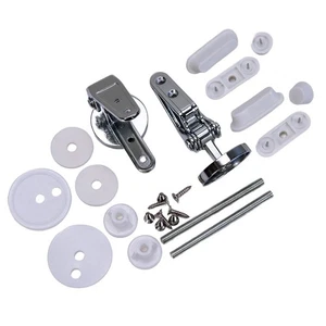 Toilet Seat Hinge Top Mount Hardware Complete Installation Set Easy To Clean - Picture 1 of 9
