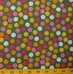BTHY Robert Kaufman REMIX Polka Dots Grass Green Cotton Fabric by The Half Yard - Picture 1 of 2