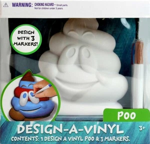 Kinder Design A Vinyl Poo Coloring Set mit Markern Poo Emoji Geschenk Unisex Spaß Spielzeug - Bild 1 von 6