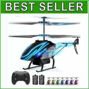 RC Helicopter for Kids: 30 Min Dual Battery Flight, 7 LED Modes & Altitude Hold - Picture 1 of 11