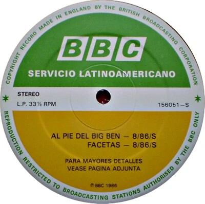BBC LATIN AMERICA -AL PIE DEL BIG BEN- FULL FORCE / MR.MISTER / CHORUS LINE-8/86 - Image 1 of 3