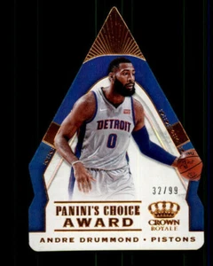 2018-19 Crown Royale Panini's Choice #16 Andre Drummond #/99 (ref 41999) - Picture 1 of 2