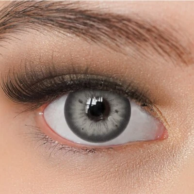 CHARMIGA Kontaktlinsen farbig grau ohne Stärke Jahreslinsen + Behälter Luxury Gray