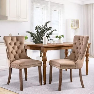 SOARFLASH Velvet Dining Chairs Modern Upholstered High-end Tufted Side Chair - Picture 1 of 331