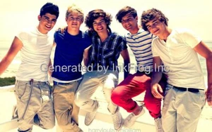 One Direction Group Beach Commestibile Immagine Torta Frosting Foglio Topper!!! - Foto 1 di 2