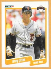 GREG LITTON SAN FRANCISCO GIANTS #61 - FLEER NM-MT 1990