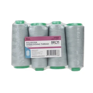 Birch Polyester Overlocking Thread 4 pack - Light Grey- 2000m - Picture 1 of 1