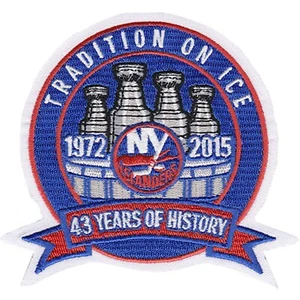 Maglia 2014 2015 New York Islanders 43° anno scorsa stagione toppa logo NHL Hockey - Foto 1 di 1