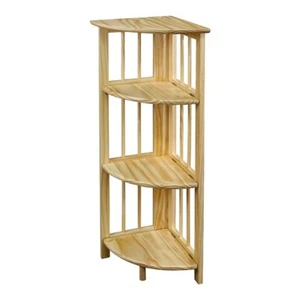 Small Corner Shelf Bookcase Bookshelf Storage Display Folding Book Organizer NEW - Picture 1 of 8