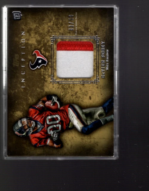 B3986-2012 Topps Inception Rookie Relics Patch Gold #RPDP DeVier Posey/50 - Image 1 of 1