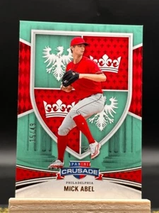 2024 Crusade Baseball - Mick Abel - Aqua/Red (15/49) - No. 34 - Picture 1 of 2