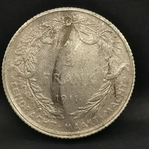 1 FRANC 1911 835 SILBER‰ ALBERT I. Auf Niederländisch BELGIEN / BELGIUM SILVER - Bild 1 von 2