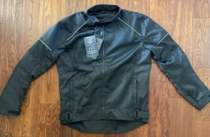IRON JIAS Mens Medium Black Protective Motorcycle Jacket Reflective Armor Insert - Picture 1 of 14