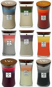 WoodWick Trilogy Large 21.5 oz Scented Jar Candle ~ Select Your Favorite(s) - Picture 1 of 10