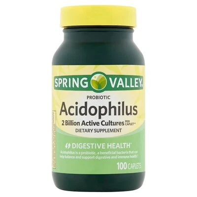 Comprimidos probióticos Spring Valley Acidophilus, 100 unidades. Foto 1 de 4