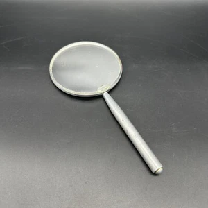 Vintage Handspiegel Glas Waschtisch Kommode klein silberfarben Metall Retro Deko - Bild 1 von 10