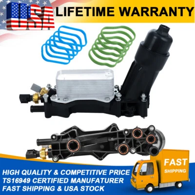 Carcasa de filtro de enfriador de aceite con juntas para Jeep Grand Cherokee 2014-2017 3,6 L V6 Foto 1 de 4