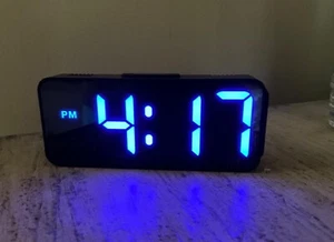 Digital Alarm Clock for Bedrooms - Plug in Electric Clock Big Numbers for Desk - Picture 1 of 8