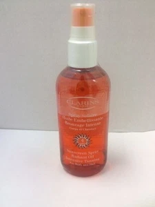 Clarins Radiant Oil Body & Hair Intensive Tanning SPF4 New Extremely Rare Item - Picture 1 of 1