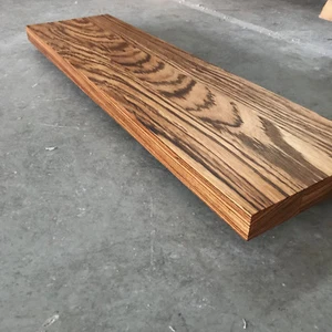 Placa de mesa de lavabo - madera maciza de cebrano sin borde de árbol NUEVO madera adhesiva - Imagen 1 de 12