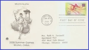 USA3 #4334 ADDR PCS ARTCRAFT FDC Beijing Olympics - Picture 1 of 1