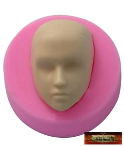 M00113 MOREZMORE Male Doll Head Face Man Boy Silicone Mold Clay Cake Soap - Picture 1 of 1