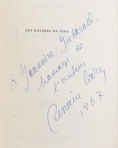 GARY Les racines du ciel Service de presse ENVOI AUTOGRAPHE 1967 - Picture 1 of 1