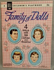 1961 FAMILY of DOLLS - DELL Paper Doll Book - RARE UNCUT MINT ORIGINAL
