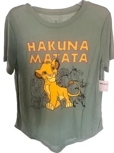 Disney The Lion King Simba and Friends Graphic Logo Womens T-Shirt NEW SZ XS - Picture 1 of 4