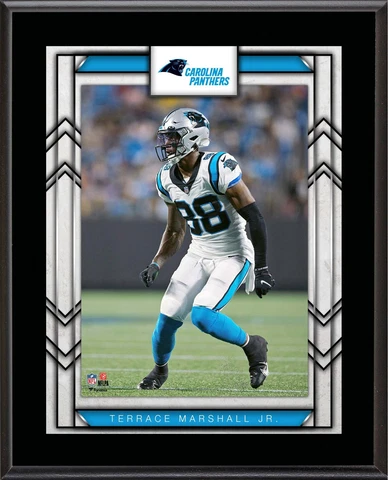 Terrace Marshall Jr. Carolina Panthers 10.5" X 13" Player Plaque Cover