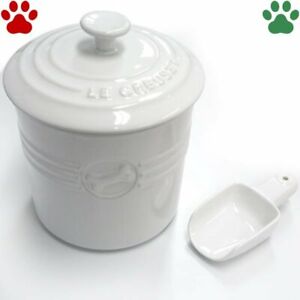 Le Creuset Pet Food Container with Scoop Dog Cat Treats Stocker 4 Color