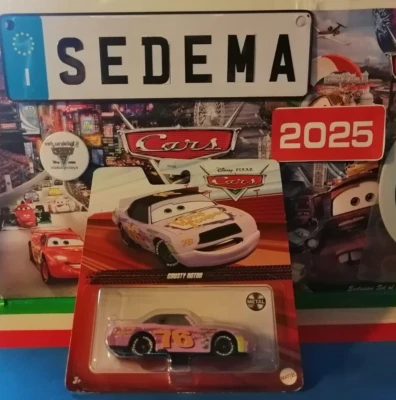 Cars 1 Crusty Rotor #76 Team Vinyl Toupee #76 Piston Cup - Bl. Mattel 1/55 Metal - Immagine 1 di 2