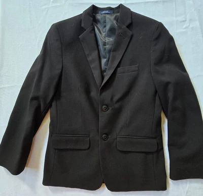 Chaps Boys Size 10 Black Two Button Blazer with Flap Pockets - Image 1 of 4