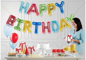 Manera de Celebrar 16" Arco Iris FELIZ CUMPLEAÑOS Globo Banner Bunting, TOTALMENTE NUEVO - Imagen 1 de 2