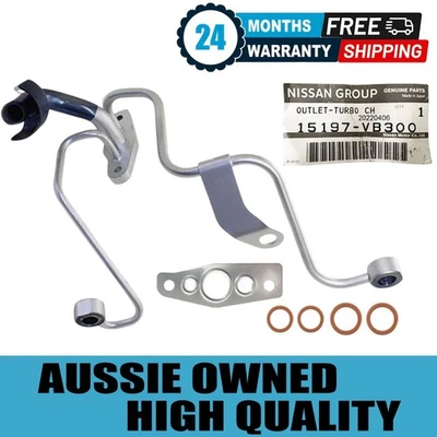 Genuine Turbo Charger Oil Feed&Pipe+Gaskets For Nissan Patrol GU RD28 2.8L - image 1 of 4